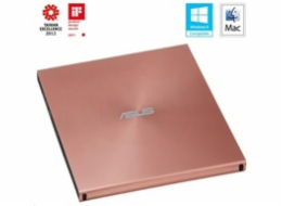 ASUS DVD SDRW-08U5S-U/PINK/G/AS, External Slim DVD-RW, pink, USB + Cyberlink Power2Go 8