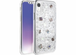 UNIQ  pouzdro Lumence Clear iPhone Xr silver/Perivvinkle silver