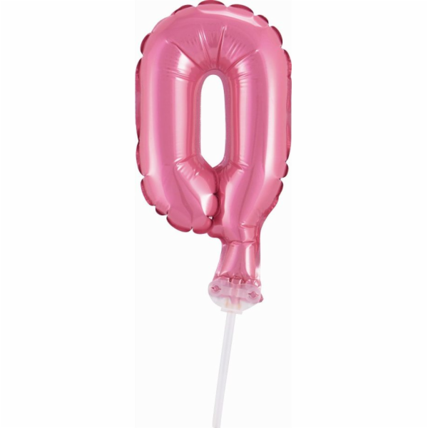 GoDan Fóliový balónek 13 cm na špejli, růžový