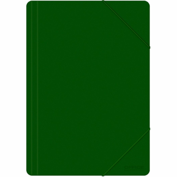 Kancelářské výrobky Složka s gumičkou A4, PP, 500 mikronů, 3-násobná, zelená
