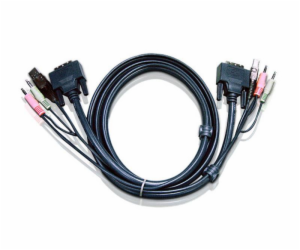 ATEN int.kabel pro KVM USB, DVI, audio,  3m pro CS1768, D...