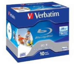1x10 Verbatim BD-R Blu-Ray 25GB 6x Speed, printable, Jewe...