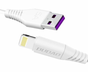 Dudao Lightning USB kabel – 2 m bílý (6970379614792)