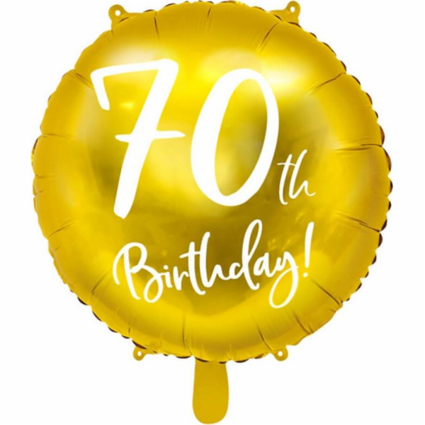 Balón Golden Fólie Party Deco - 70. narozeniny - 45 cm - 1 Universal