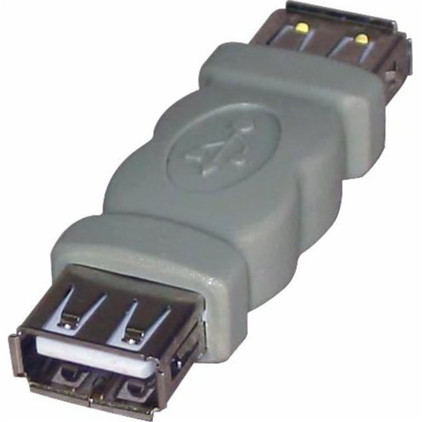 USB adaptér Logo konektor, USB A (2.0) F-USB A (2.0) F, 0, šedý, Logo - 68041