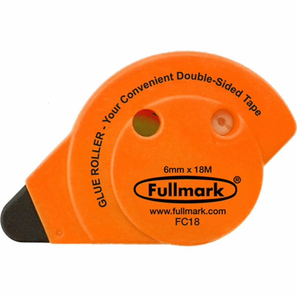 Fullmark Permanentní lepicí páska, fluorescenční oranžová, 6mm x 18m, Fullmark