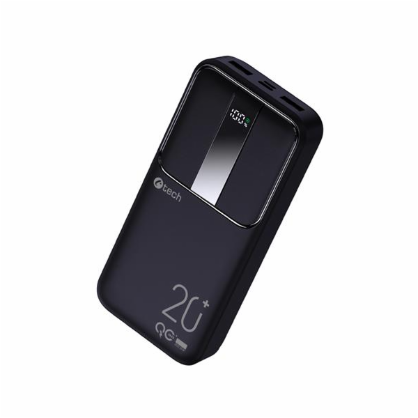 Powerbanka C-tech 20000mAh, Li-Pol, 22,5W, USB-C/USB-A/micro USB