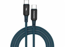 Foneng USB-C – USB-C kabel USB-C 1,2 m modrý (X87 Type-C to)