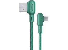 Usams USB-A - microUSB kabel 1,2 m Zelený (6958444948614)