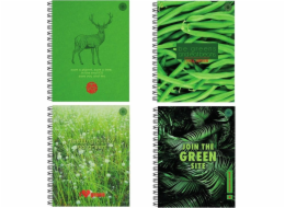 Notebook Promised Land A4/80K mřížka Think Green (5 ks)