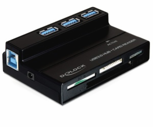 Delock USB 3.0 čtečka karet All in 1 + 3-portový USB 3.0 HUB