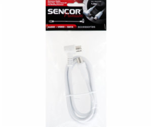 Anténní koaxiální kabel Sencor SAV 169-015W M-F 90° 