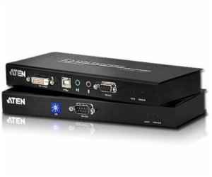 Aten CE-600 DVI and USB based KVM Extender with RS-232 se...