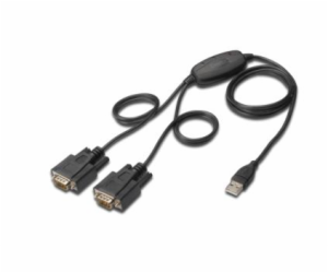 DIGITUS USB 2.0 to RS232x2 Cable 1.5M Chipset FT2232H