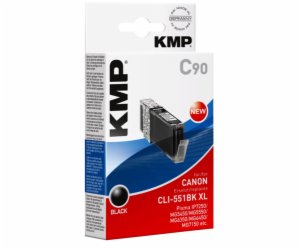 KMP C90 cartridge cerna komp. s Canon CLI-551 BK XL