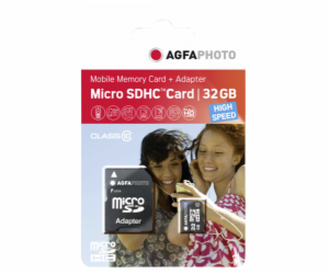 Paměťová karta AgfaPhoto Mobile High Speed 32GB MicroSDHC...