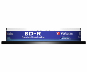 10ks Verbatim BD-R Blu-Ray 25GB 6x Speed DL Wide Printabl...