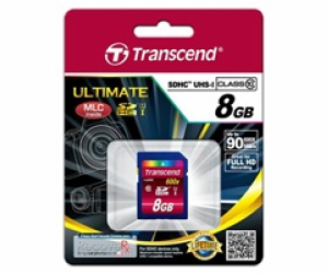 Transcend 8GB SDHC (Class 10) UHS-I 600x (Ultimate) MLC p...