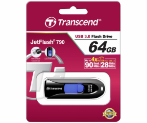 Transcend JetFlash 790      64GB USB 3.1 Gen 1, cerny TS6...