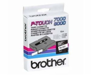 BROTHER TX221 Black On White Tape (9mm)