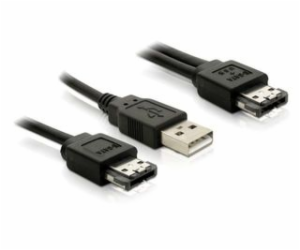 Kabel eSata Power(M)-> eSata(M) + USB 1m 