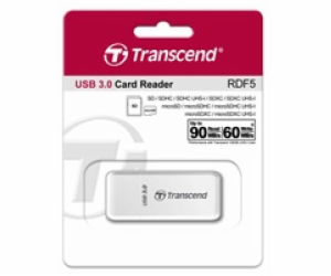 TRANSCEND Card Reader F5, USB 3.0, White