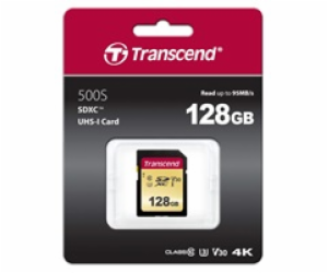 Paměťová karta Transcend 128GB SDXC Class 10 UHS-I U3 V30...