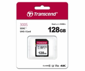TRANSCEND SDXC karta 128GB 300S, UHS-I U3 V30 (R:100W:25 ...