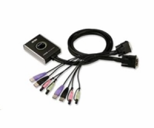 ATEN přepínač KVM 2-port DVI KVMP USB2.0, mini, audio, 1....
