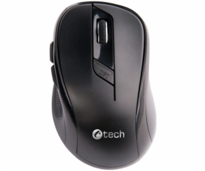 C-TECH myš WLM-02, černá, bezdrátová, 1600DPI, 6 tlačítek...