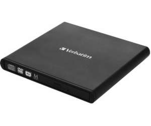 VERBATIM Externí CD/DVD Slimline vypalovačka USB 2.0 čern...