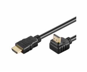 PremiumCord HDMI High Speed+Ethernet kabel, zlacený zahnu...