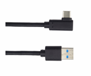 PREMIUMCORD Kabel USB typ C/M zahnutý konektor 90° - USB ...