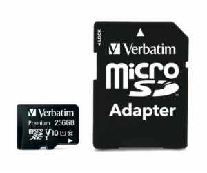 Verbatim microSDXC         256GB Class 10 UHS-I vc. adapteru