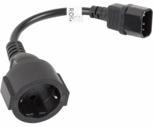 Lanberg IEC 320 C14 napájecí kabel – Schuko, 20 cm, černý...