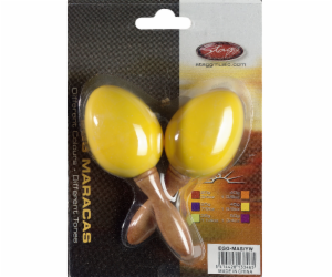 Stagg EGG-MA S/YW, pár vajíček, krátká rukojeť, žluté