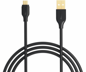 CB-MD1 Black szybki kabel Quick Charge micro USB-USB | 1m...