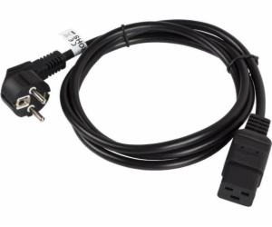 Lanberg CEE 7/7 napájecí kabel – IEC 320 C19, 1,8 m, čern...