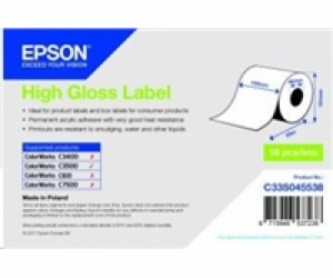 Epson C33S045538 High Gloss Label Cont.R, 102mm x 33m