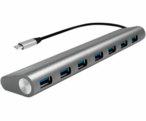 USB HUB LogiLink USB-C 3.1, 7 portů, hliníkové pouzdro