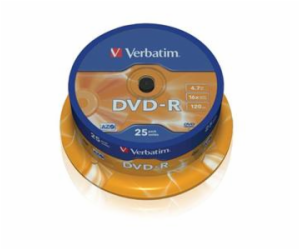 Verbatim DVD-R 4,7GB 16x, AZO, spindle, 25ks (43522)
