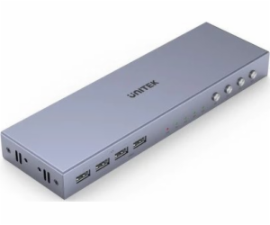 Spínač Unitek Unitek Switch KVM 4K HDMI 2.0 4-in 1-out +USB