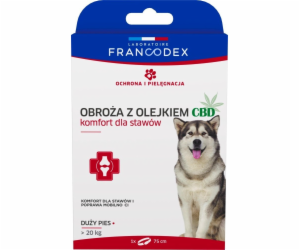 FRANCODEX Obojek s CBD olejem 75 cm pro psy o hmotnosti n...