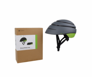 Acer skládací helma šedá se zeleným pruhem,L
