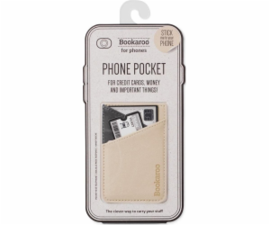 Bookaroo Phone pocket - béžová peněženka na telefon