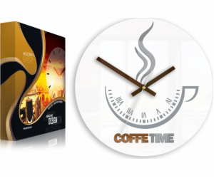 ModernClock Nástěnné hodiny Coffee Time ver.II WHITE ULTR...