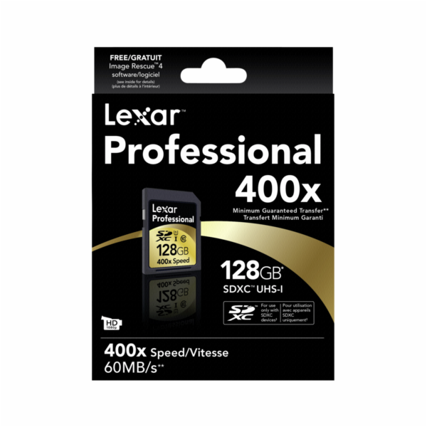 Lexar SDXC Card Thin Box 128GB 400x Professional UHS-I