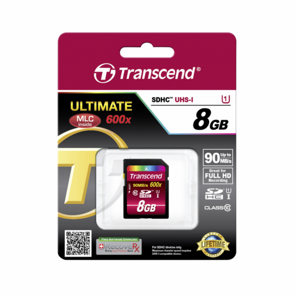 Transcend SD karta SDHC 8GB Class 10 / UHS-I / 600x