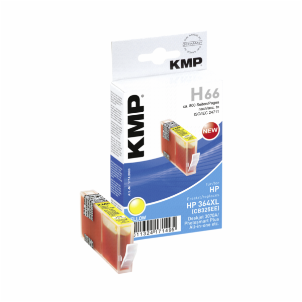 KMP H66 cartridge zluta komp. m. HP CB 325 EE No. 364 XL