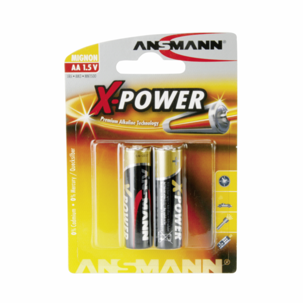 1x2 Ansmann Alkaline Mignon AA X-Power
